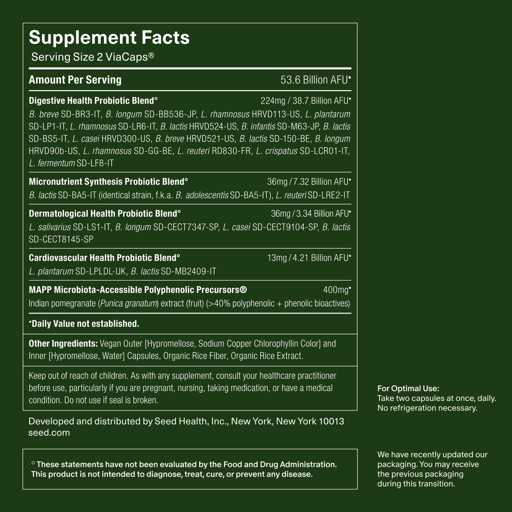 Seed DS-01 daily-use routine arranged for morning or night.