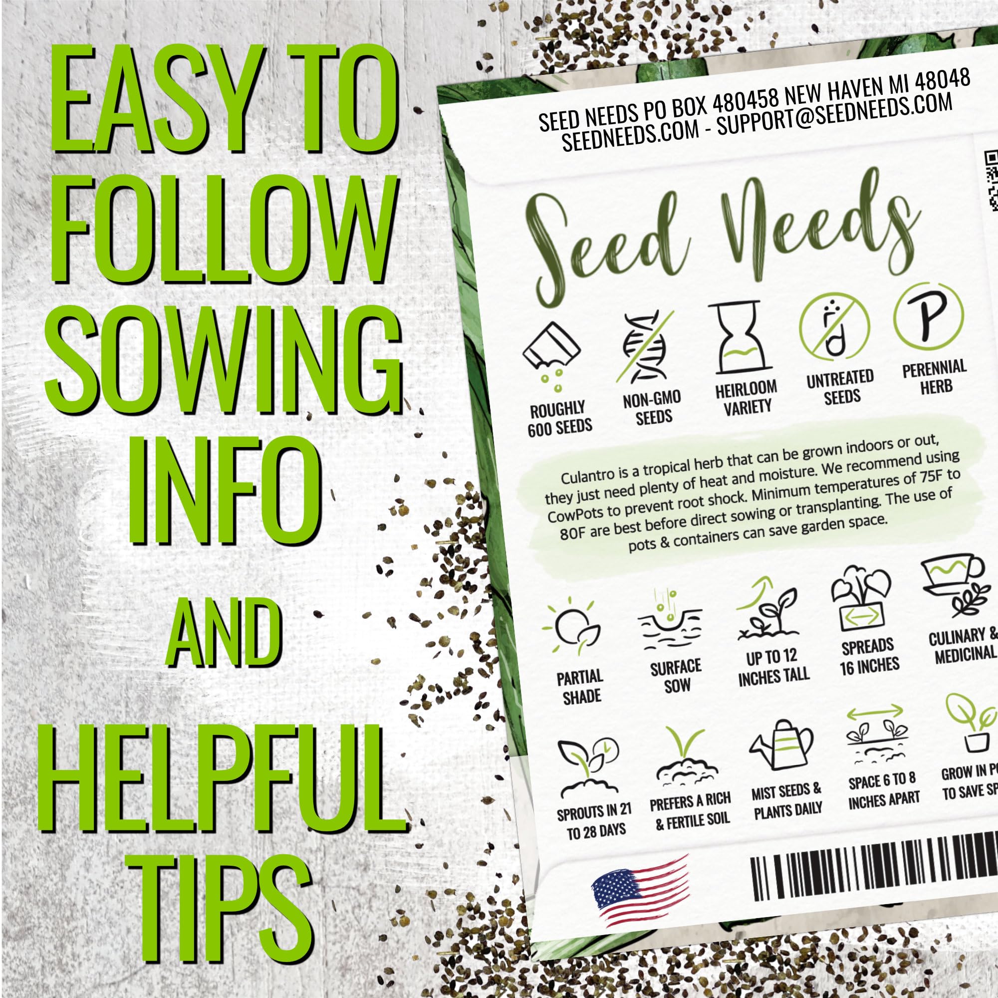 Seed Needs Culantro leaves harvest preview highlights vigorous foliage