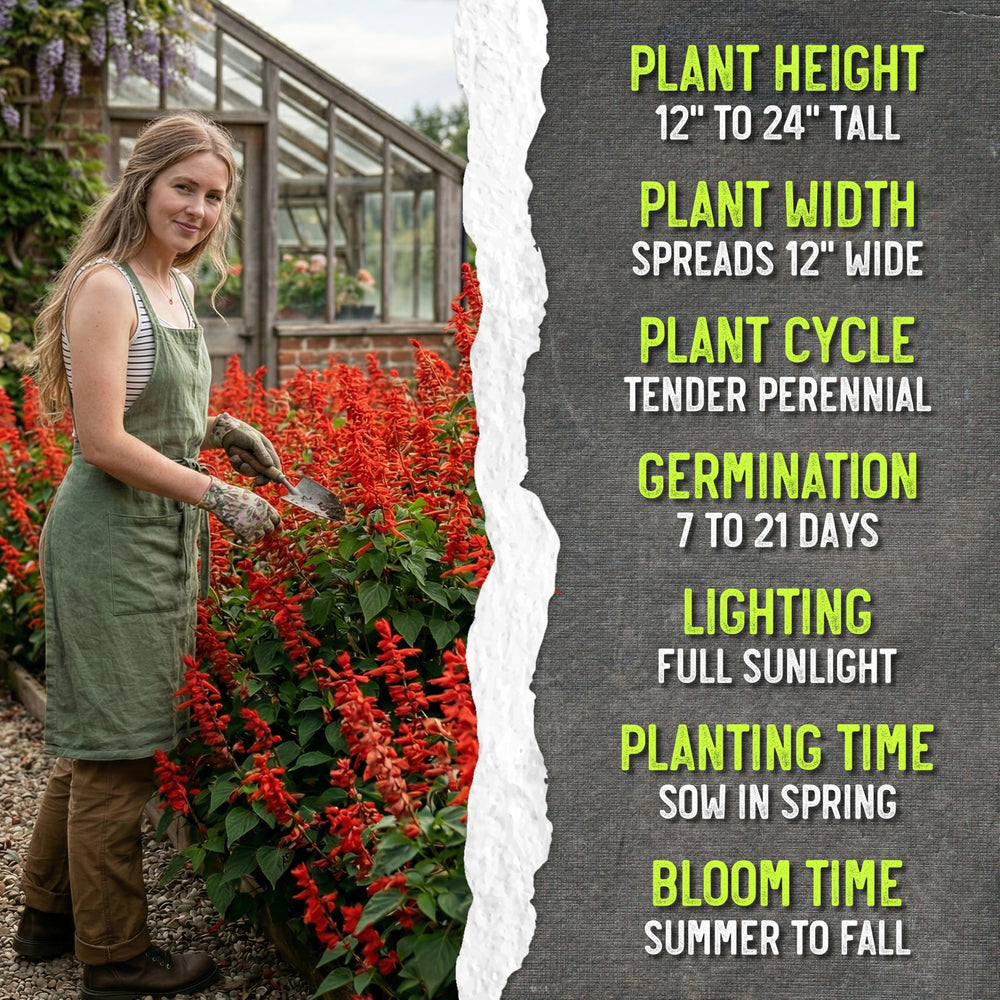 Seed Needs Open Pollinated Scarlet Red Sage supports biodiversity