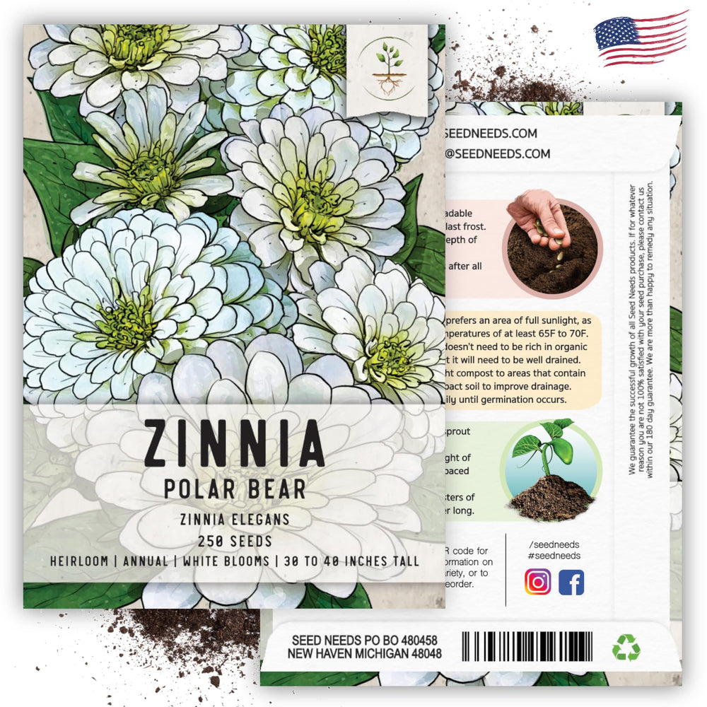 Seed Needs seed packet artwork with sowing information for beginners.
