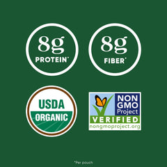 SEEDS OF CHANGE microwave-ready quinoa and brown rice with garlic, fast meal option.