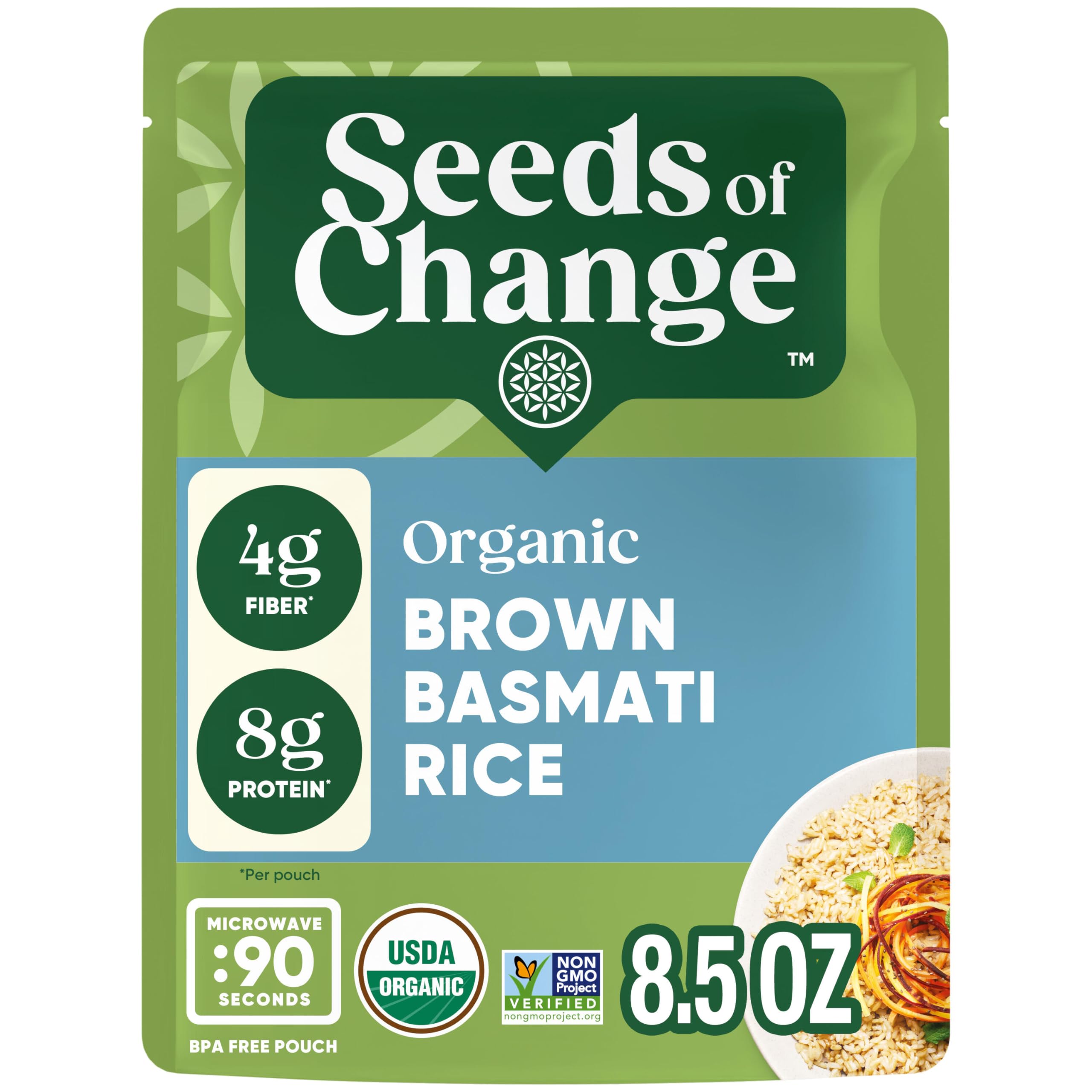 SEEDS OF CHANGE microwave-ready rice pouch speeds weeknight prep