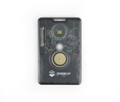 Seeed Studio SenseCAP Card Tracker T1000-E front view, multi-protocol support for flexible mesh deployments.