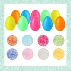 Seeiuua Easter eggs open to reveal a bouncy ball for playtime.