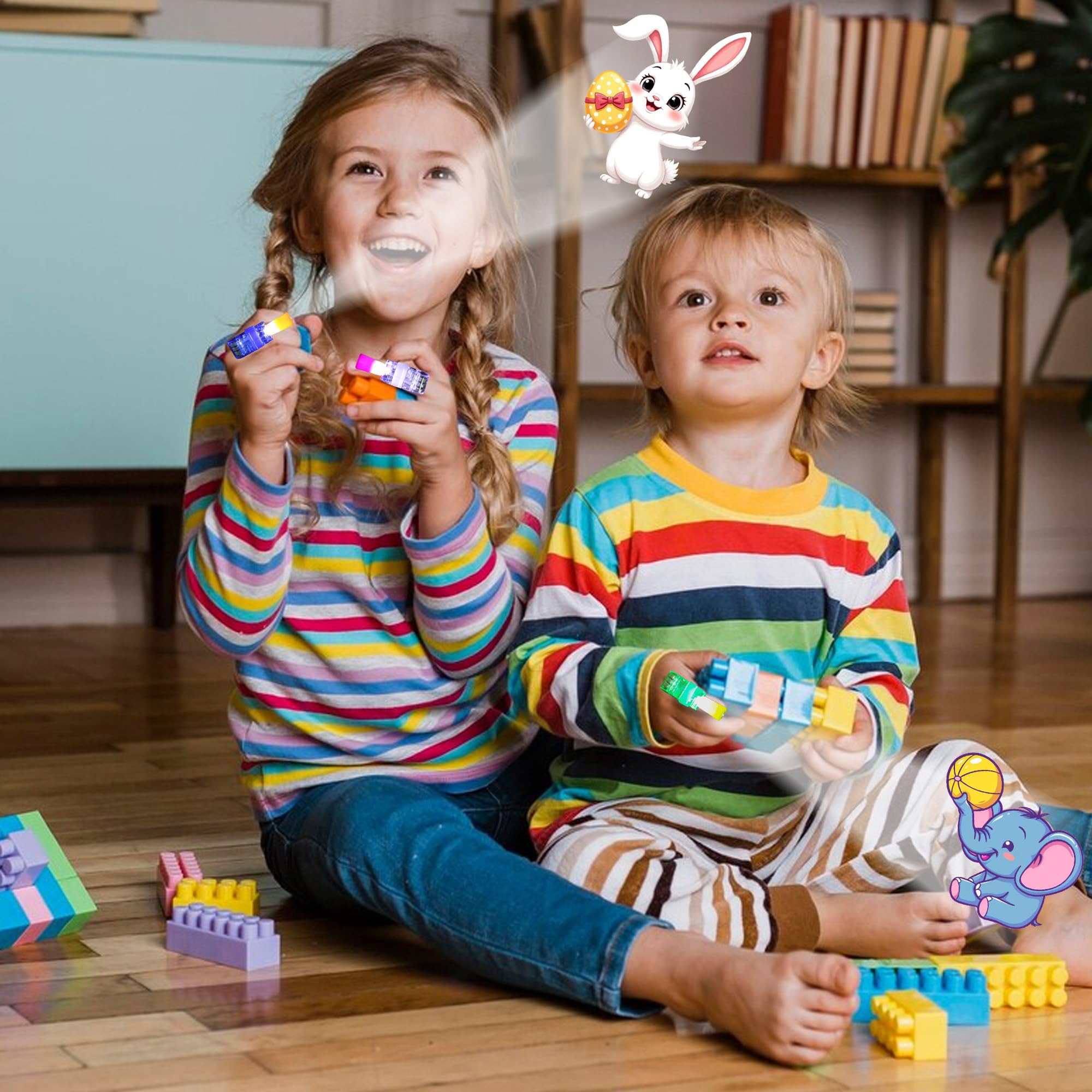 Seeiuua soft, non-toxic plastic finger lights for safe wear.