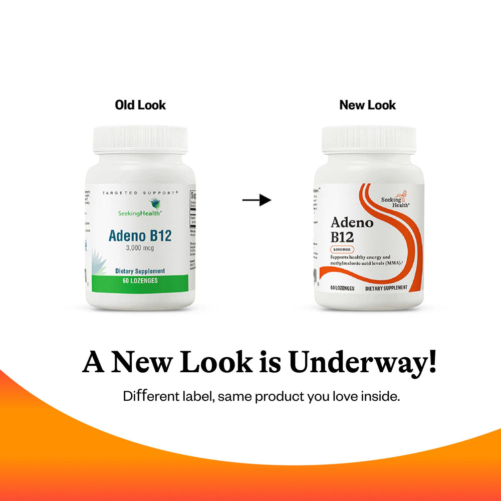 Seeking Health Adeno B12 bottle top shot for daily use.