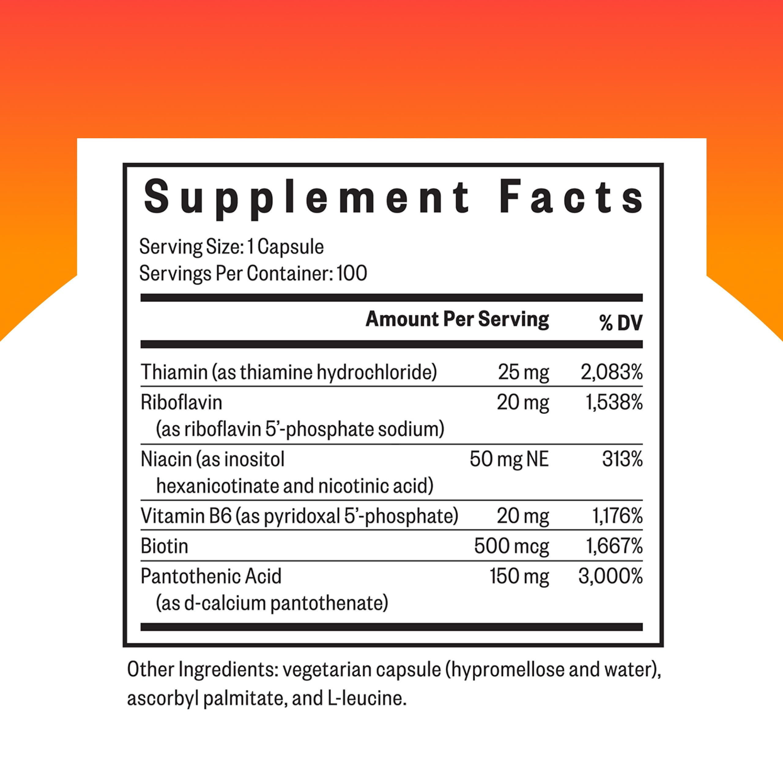 Seeking Health B-Minus bottle label closeup showing biotin and riboflavin