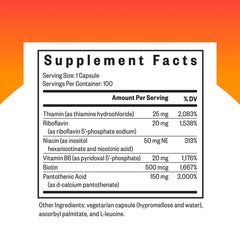 Seeking Health B-Minus bottle label closeup showing biotin and riboflavin