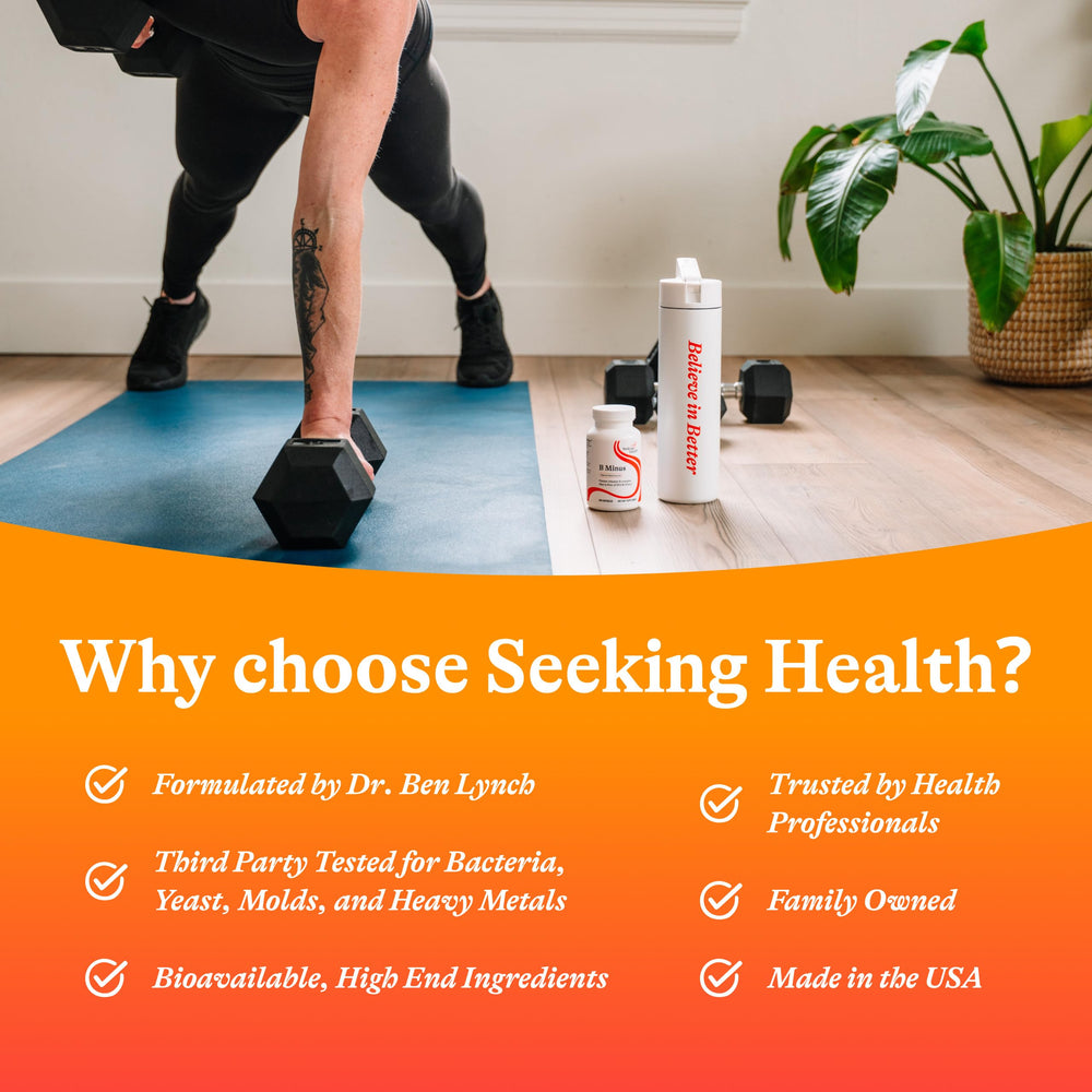 Seeking Health B-Minus nutrition facts indicate folate-free formula