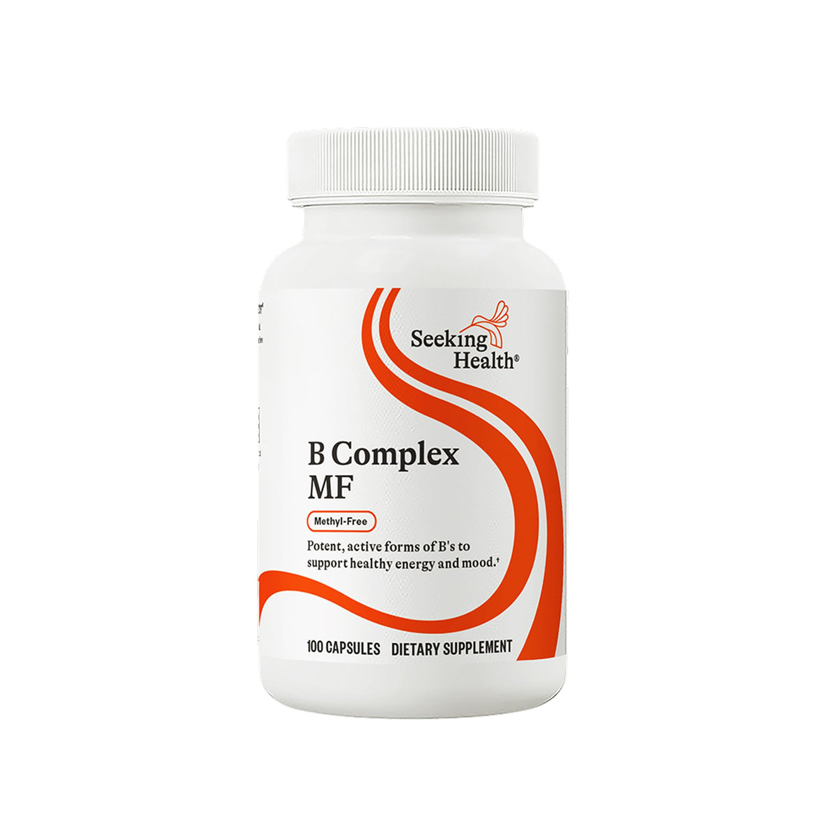 Seeking Health B Complex MF bottle front label highlighting energy support