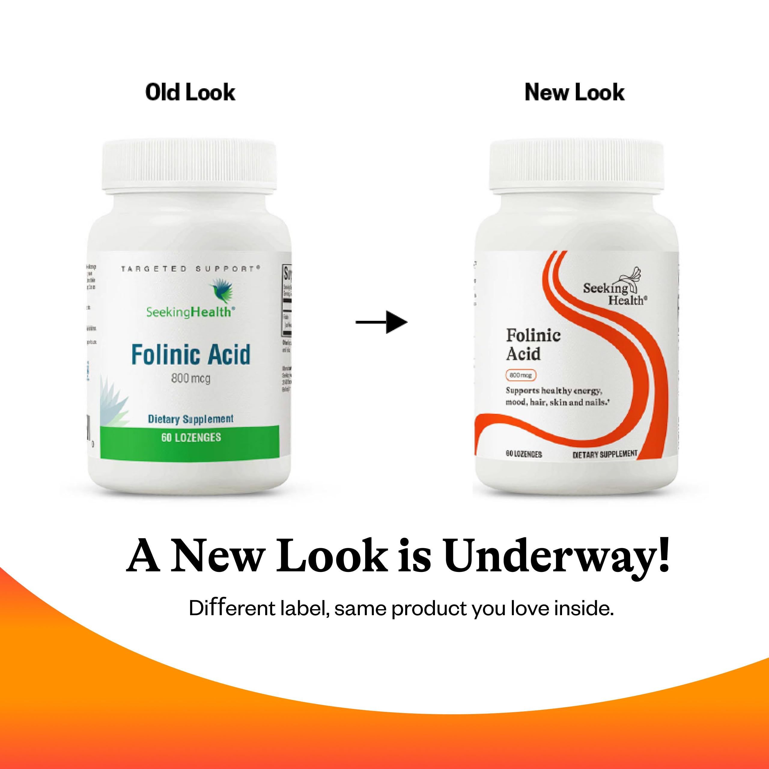 Seeking Health folinic acid usage morning routine graphic communicates everyday consistency