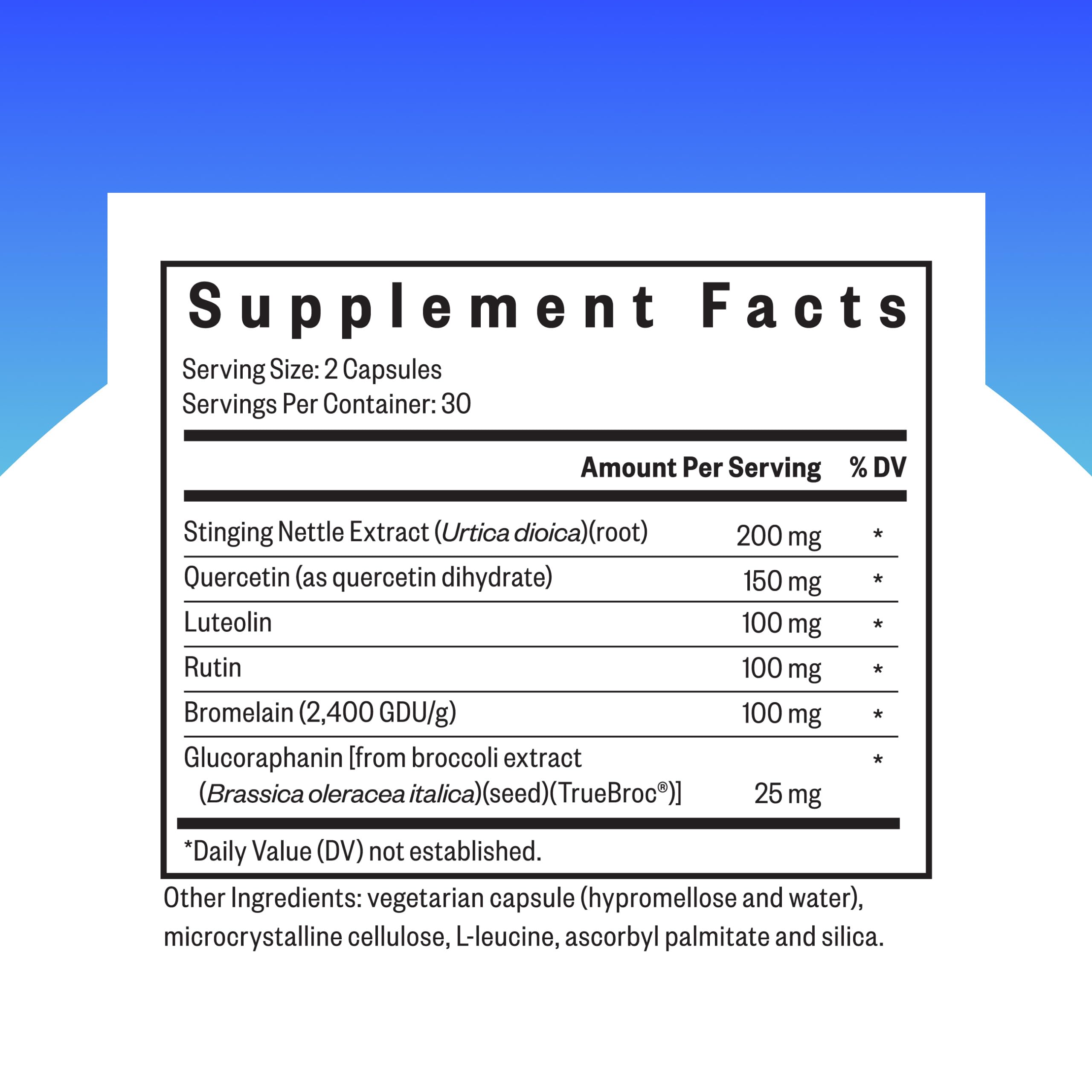 Seeking Health HistaminX flavonoids bottle highlights antioxidant blend for immune support