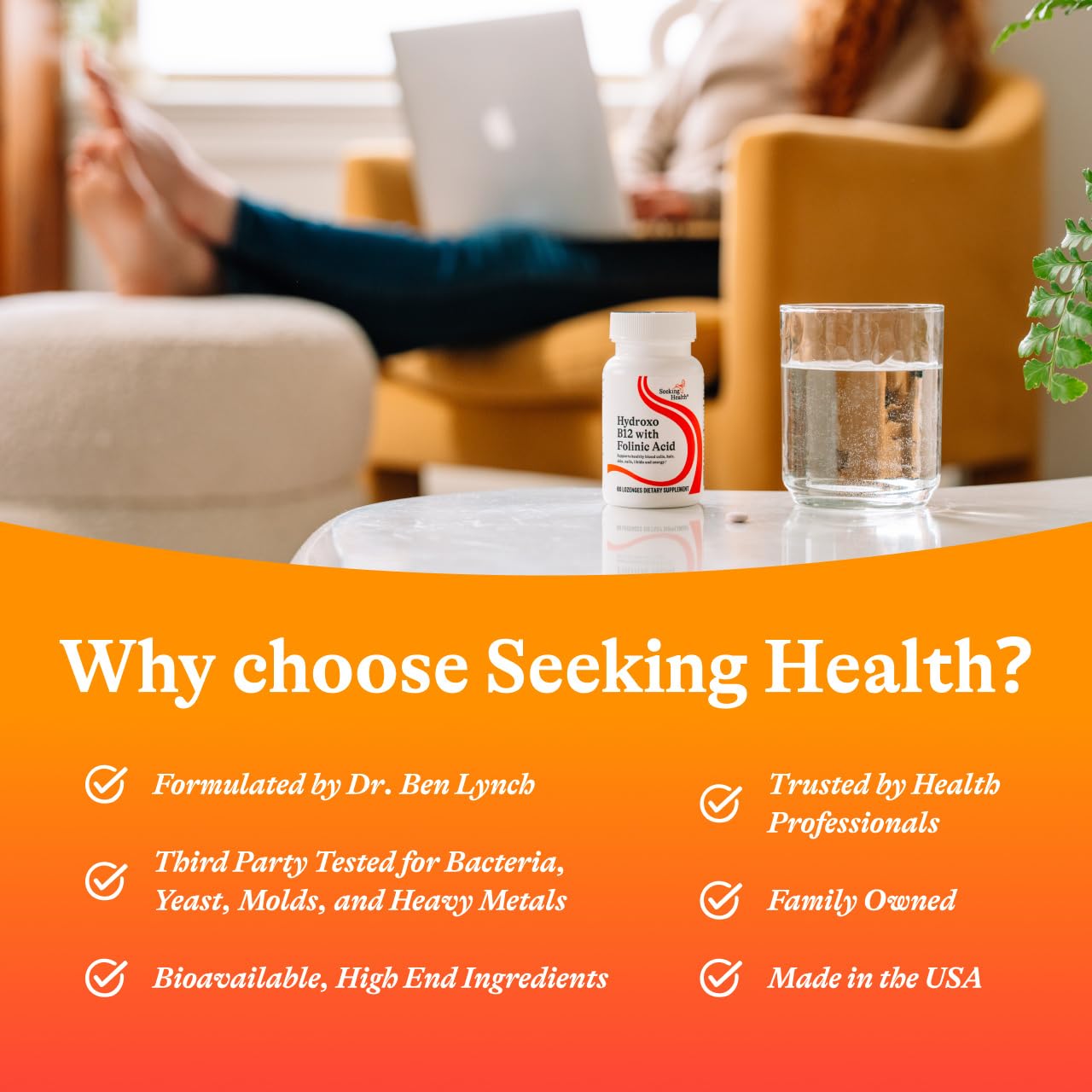 Wellness scene with lozenge on desk, ready for daily routine.