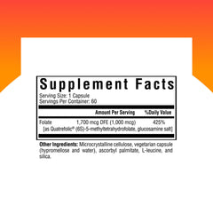Seeking Health L-Methylfolate 1mg capsules ready for daily mood support