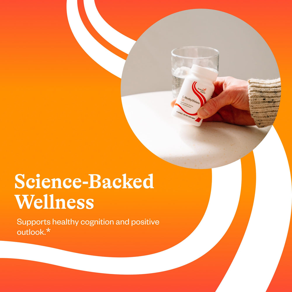 Seeking Health L-Methylfolate 1mg allergen-free packaging design