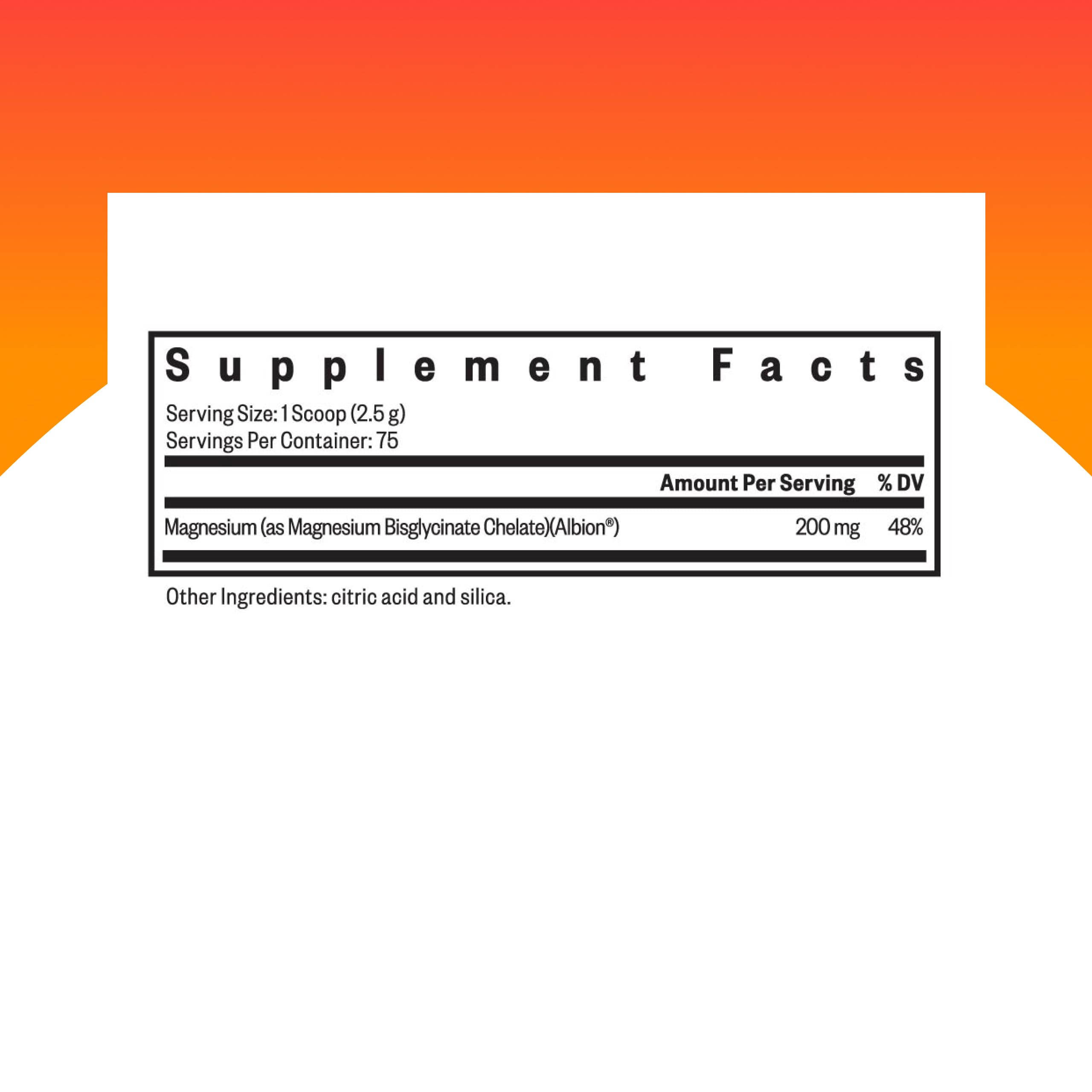 Scoop of Seeking Health Magnesium Glycinate Powder for easy portion control