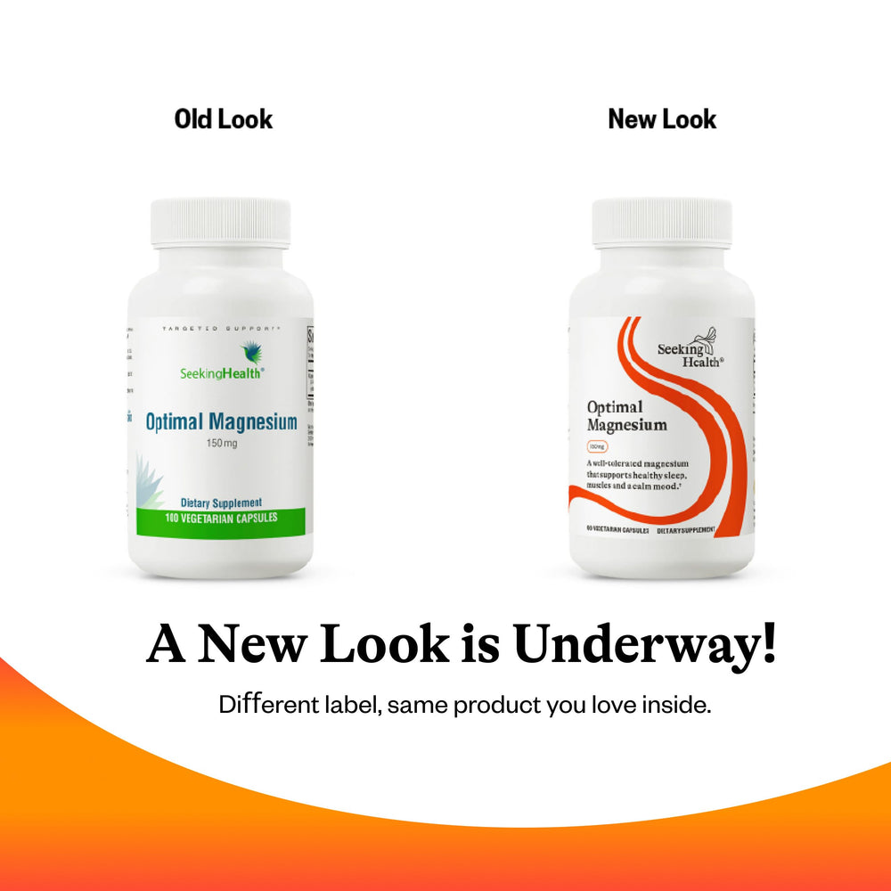 Allergen-free packaging for Seeking Health Optimal Magnesium.
