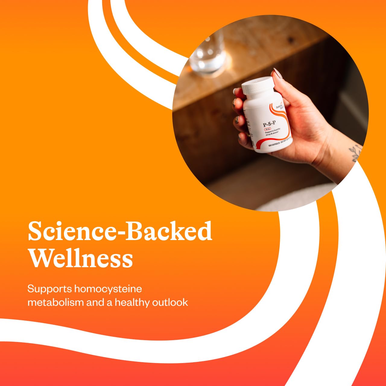 Seeking Health P-5-P vegetarian capsules for vegan-friendly B6.