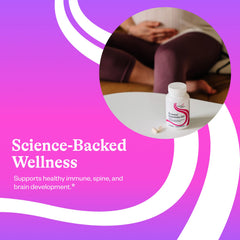 Seeking Health Prenatal Essentials MF vitamin D3 and K2 label for bone health.
