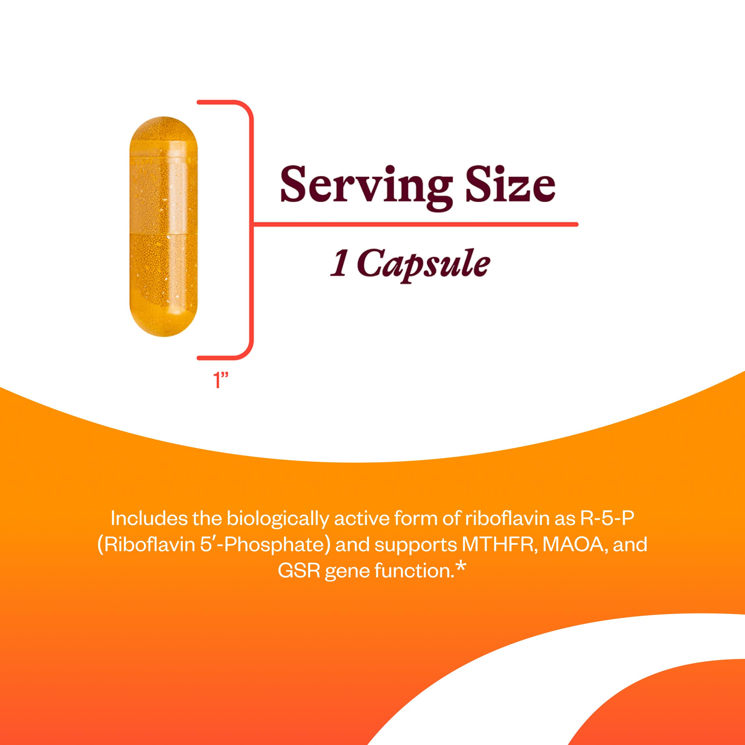 Seeking Health Riboflavin label panel highlights 400 mg R-5-P per capsule.
