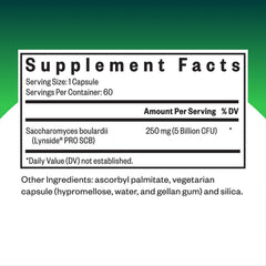 Seeking Health Saccharomyces boulardii capsules close-up for easy daily use.