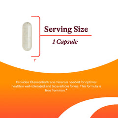 Seeking Health Trace Minerals Complex capsules illustrating allergen-free formulation