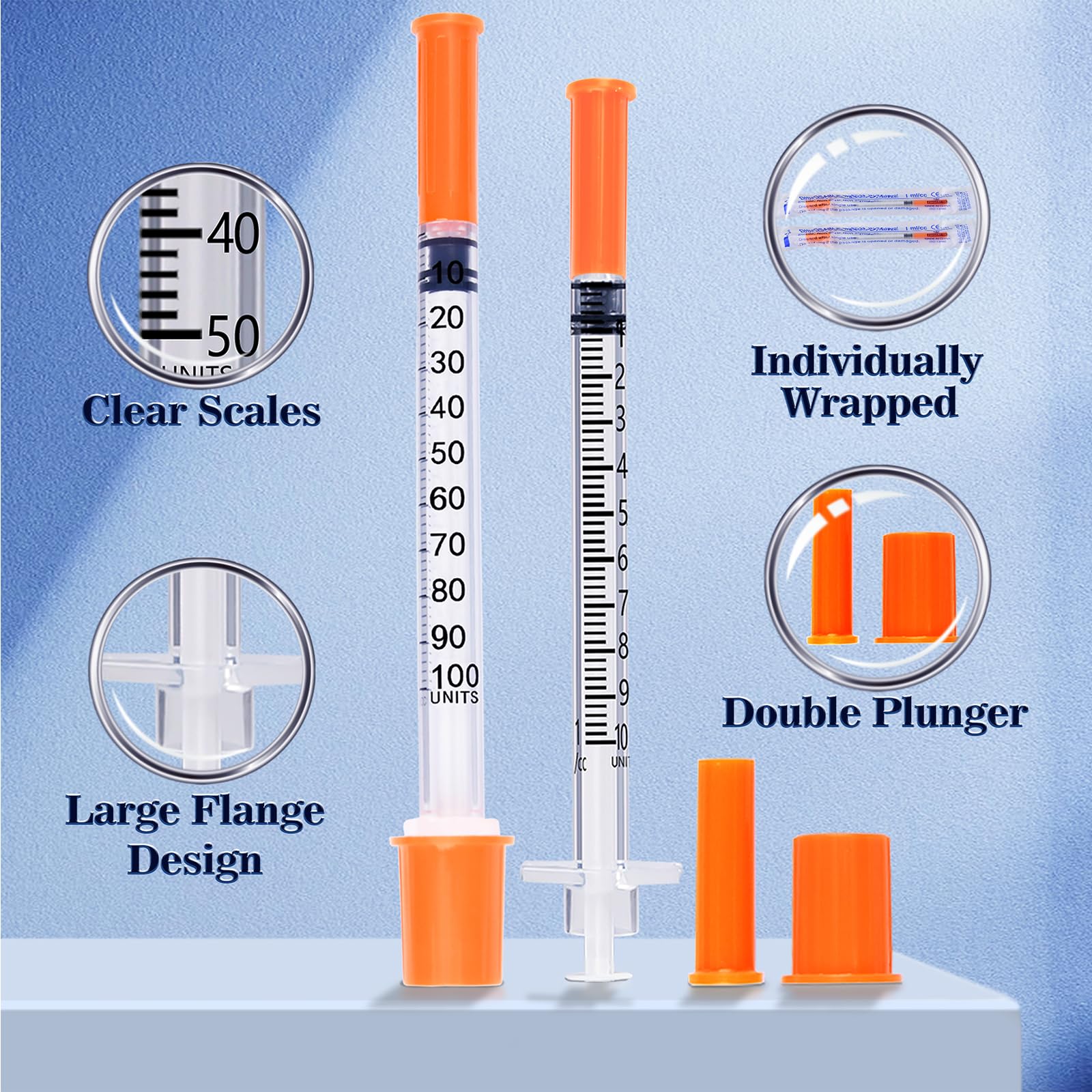 Seelight syringe with aseptic packaging ensures safe, sterile handling for experiments.