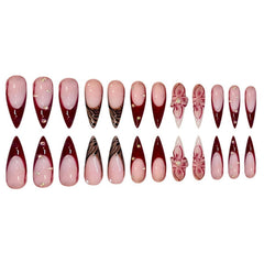 SEENEEY brown leopard design false nails for bold everyday style.