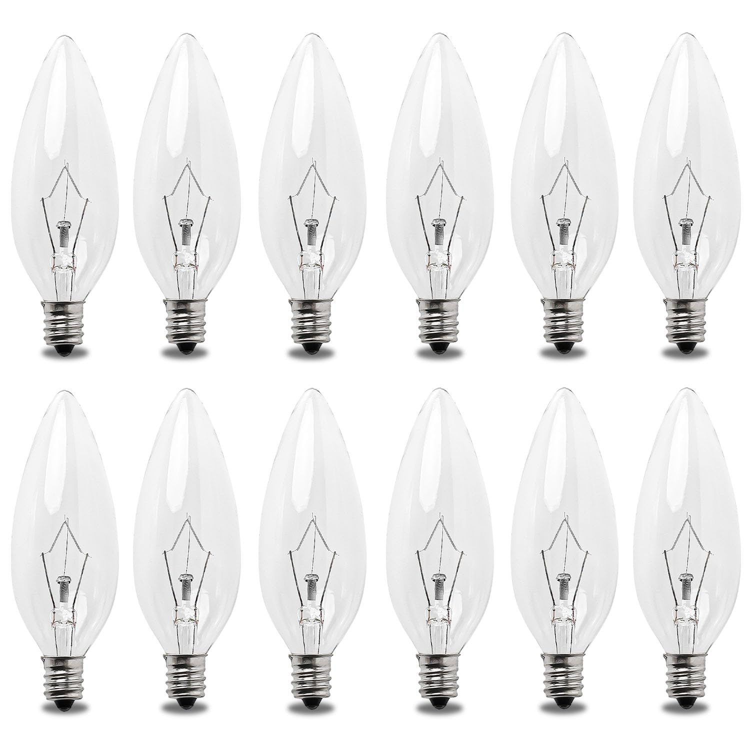 Seentech candle light bulb for chandeliers with warm candle-like glow