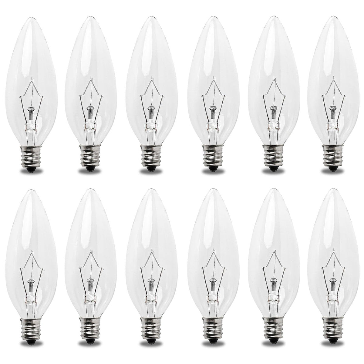 Seentech candle light bulb for chandeliers with warm candle-like glow