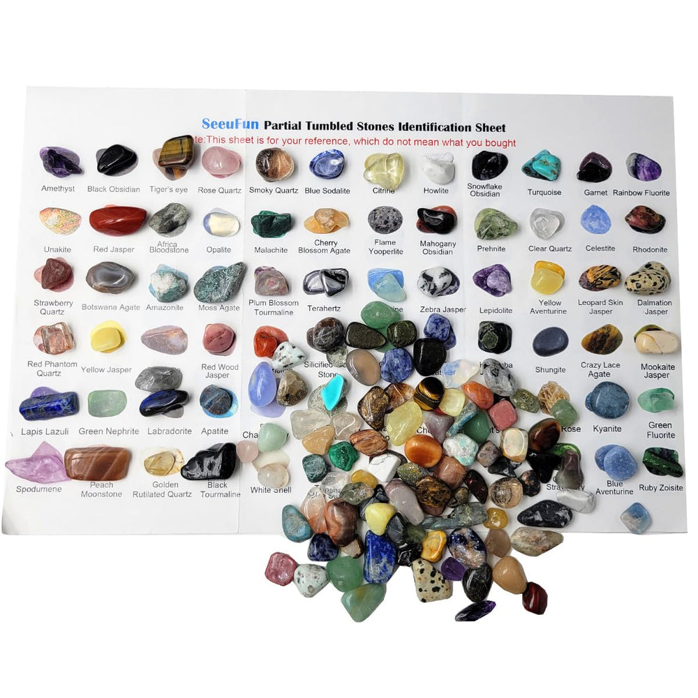 SeeuFun amethyst-lapis-rose-quartz chips for creative projects