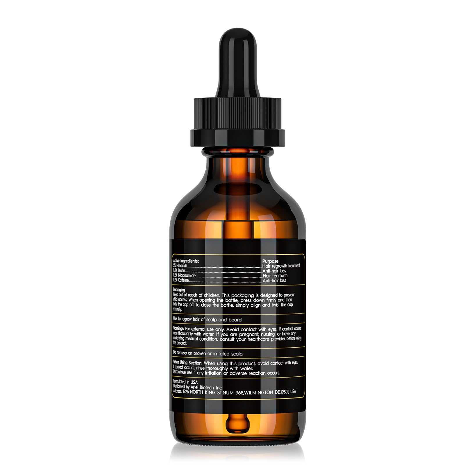 Sefralls Minoxidil oil dropper close-up highlights simple daily use.