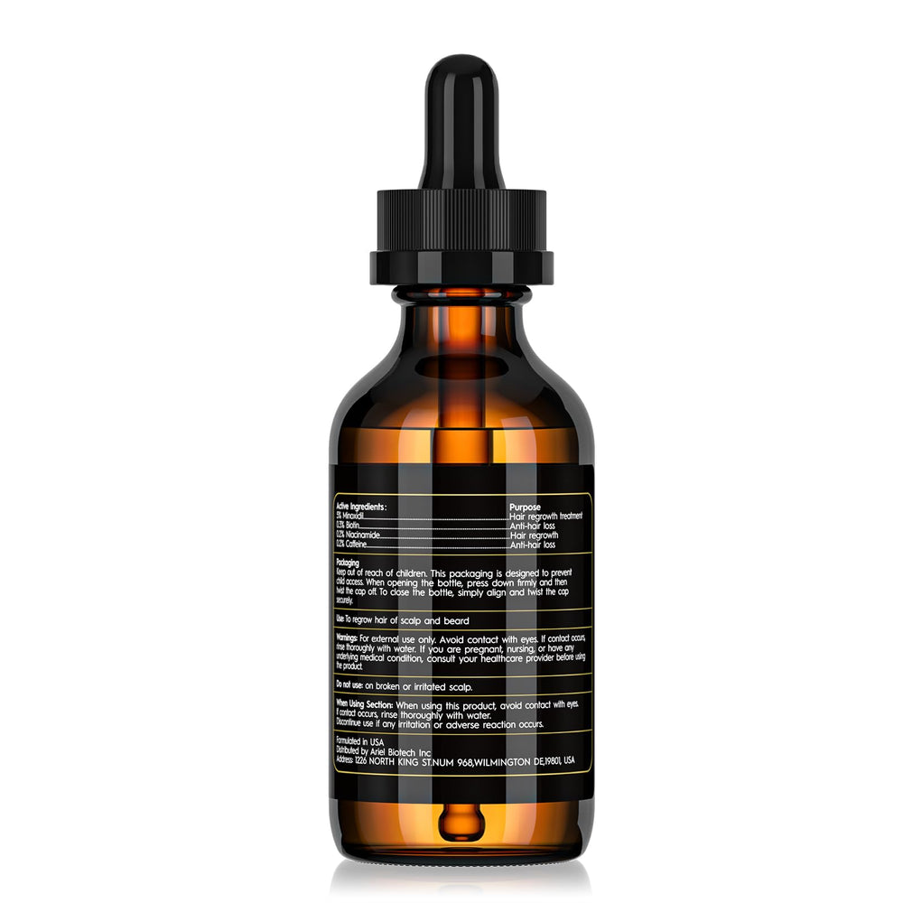 Sefralls Minoxidil oil dropper close-up highlights simple daily use.