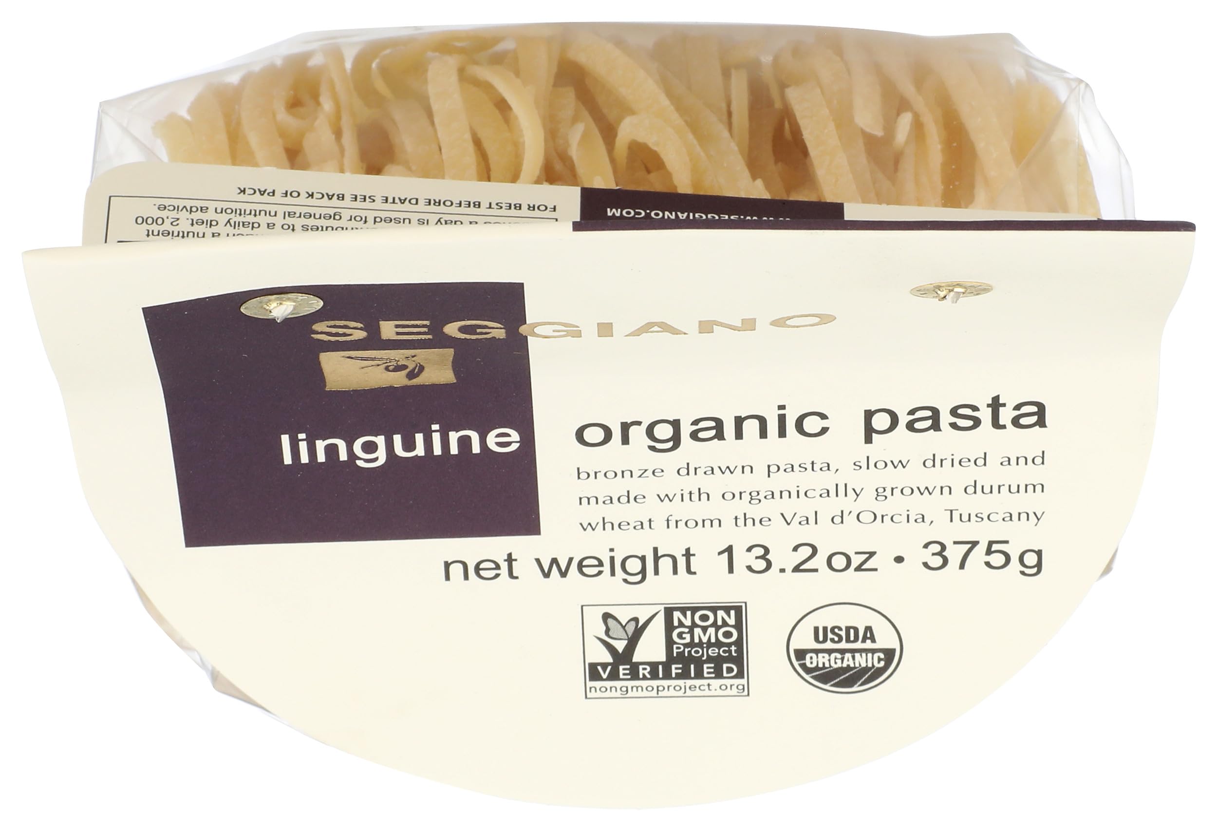 Seggiano linguine pasta cooking idea plate — pairs well with olive oil and herbs.