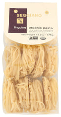 Seggiano organic linguine pasta 13oz pack front — ideal for quick, versatile weeknight meals.