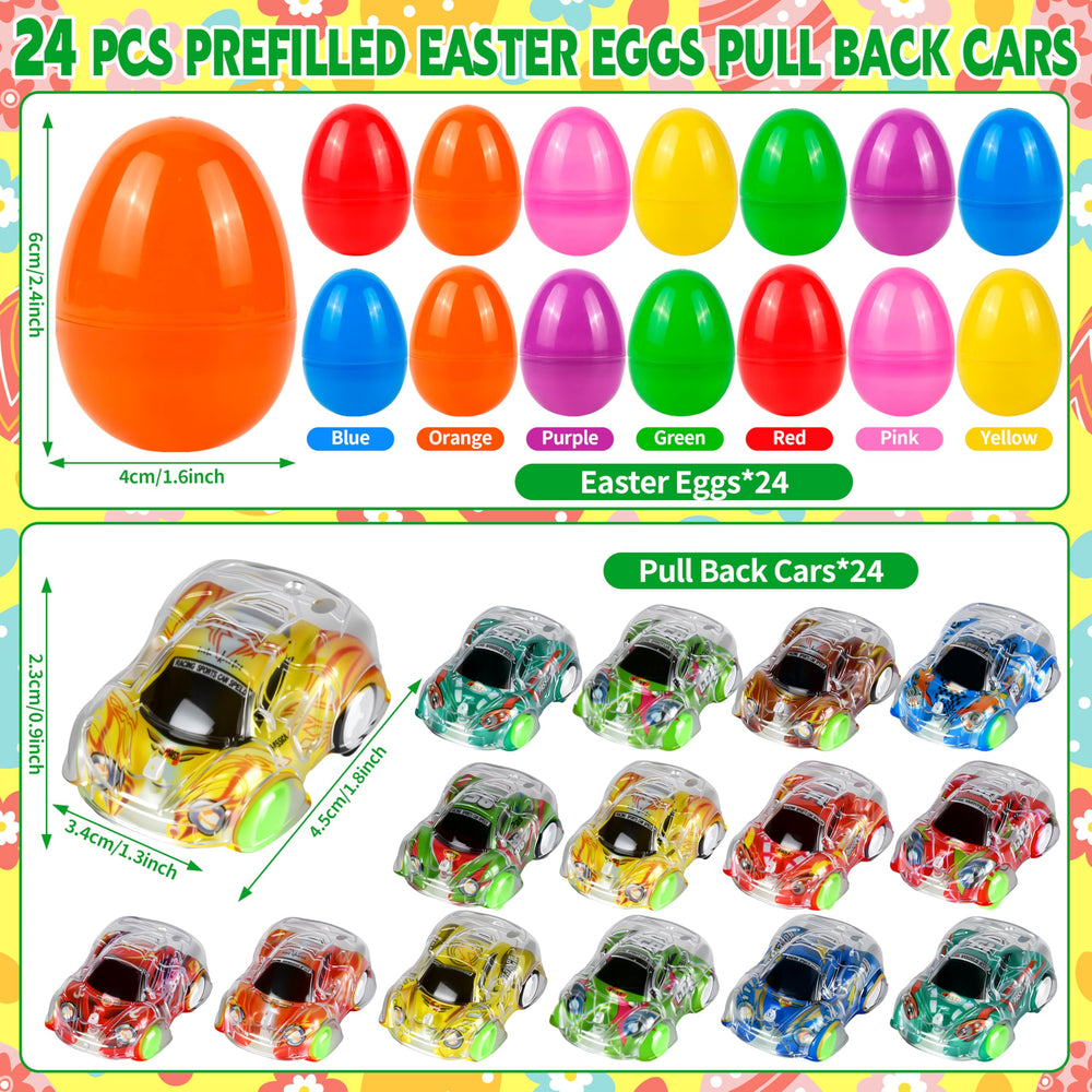 Seifar mini pull-back cars revealed inside eggs for playful racing.