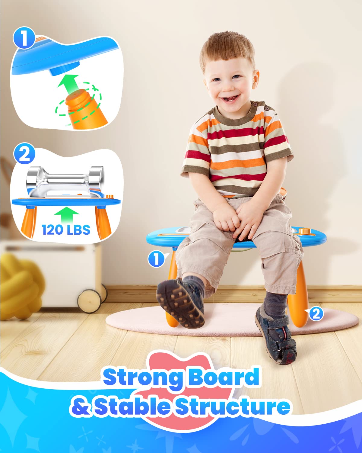 Seimome portable travel-size blue doodle board for on-the-go creativity.
