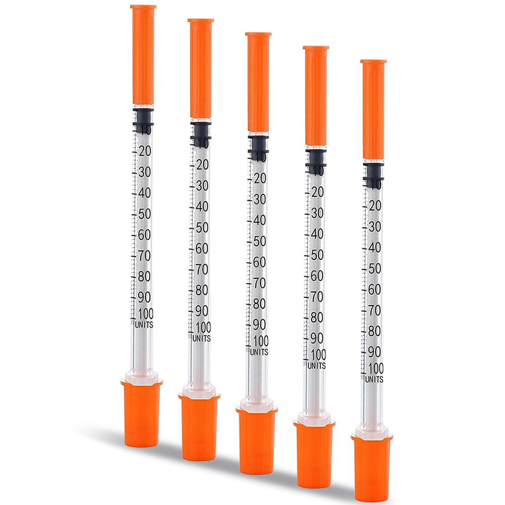 Seleleke 30pack 1ml syringe with 30G 8mm needle in a clean lab setup, ideal for precise handling