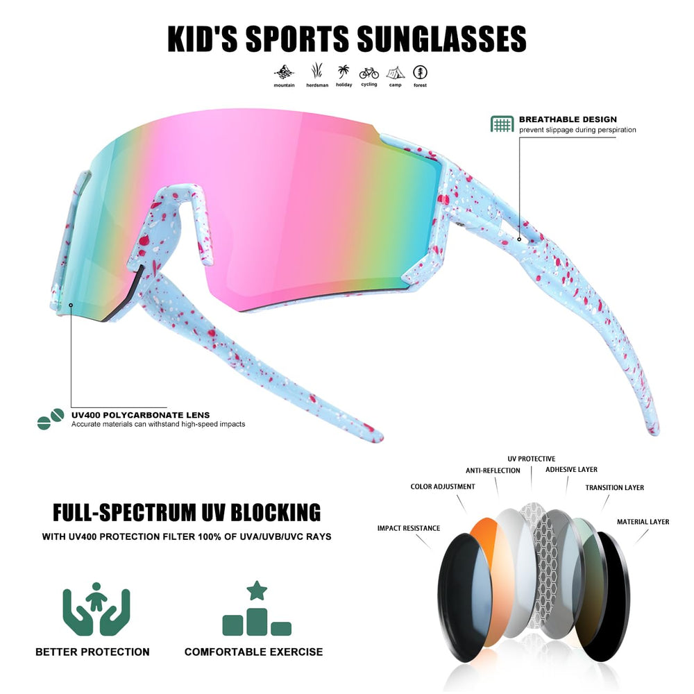 SEKKAF lightweight 26-gram sunglasses provide comfortable sports wear.