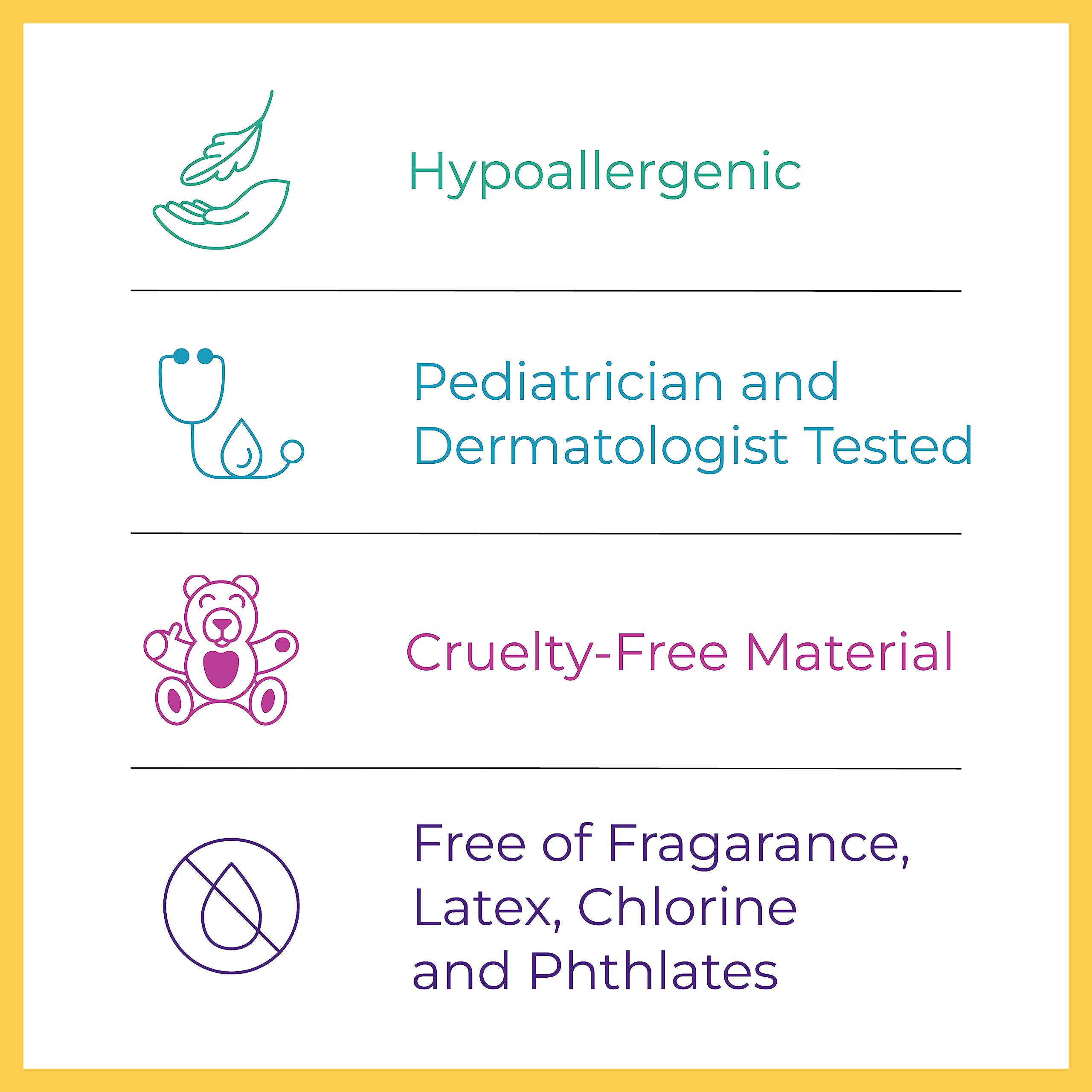 Cruelty-free, chlorine-free pads suitable for night-time use with newborns