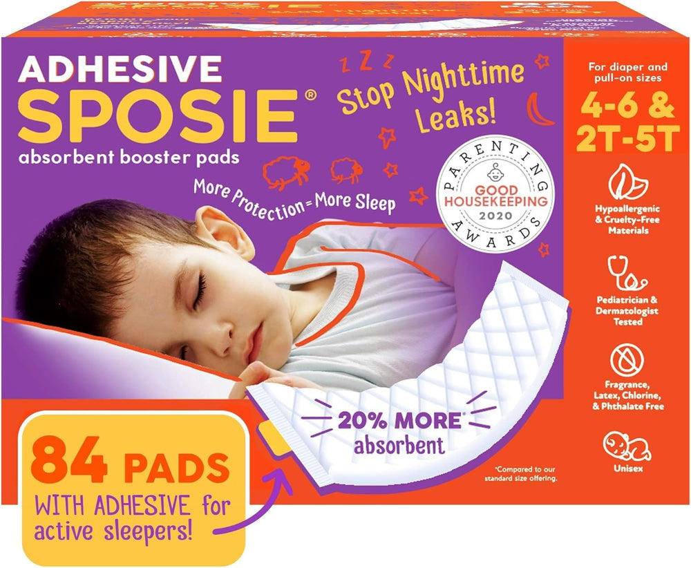 Select Kids Sposie overnight diaper pads pack for reliable leak protection.