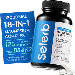 Selerb 18-in-1 magnesium bottle front for daily mineral support.