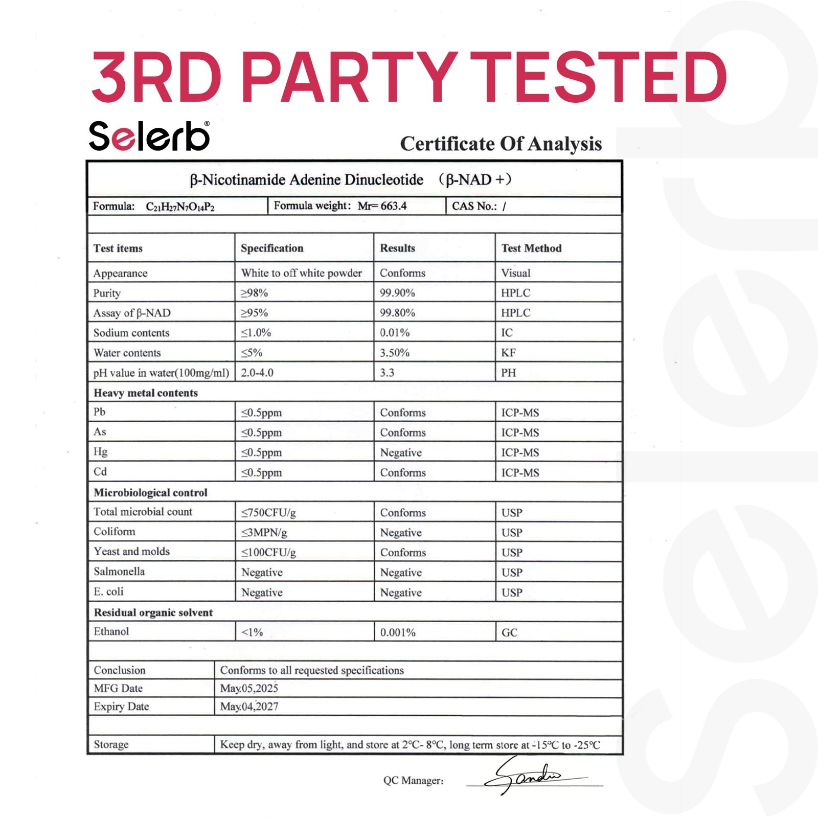 Selerb NAD+ product on white background with clean, premium branding