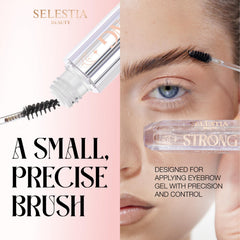 Selestia Beauty Clear Eyebrow Gel brush ensures precise, clean brow application.