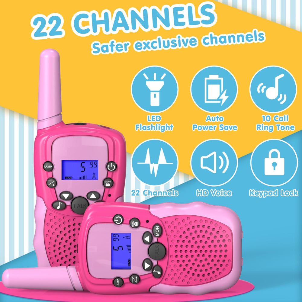 Selieve walkie talkie for kids with ergonomic design for small hands.