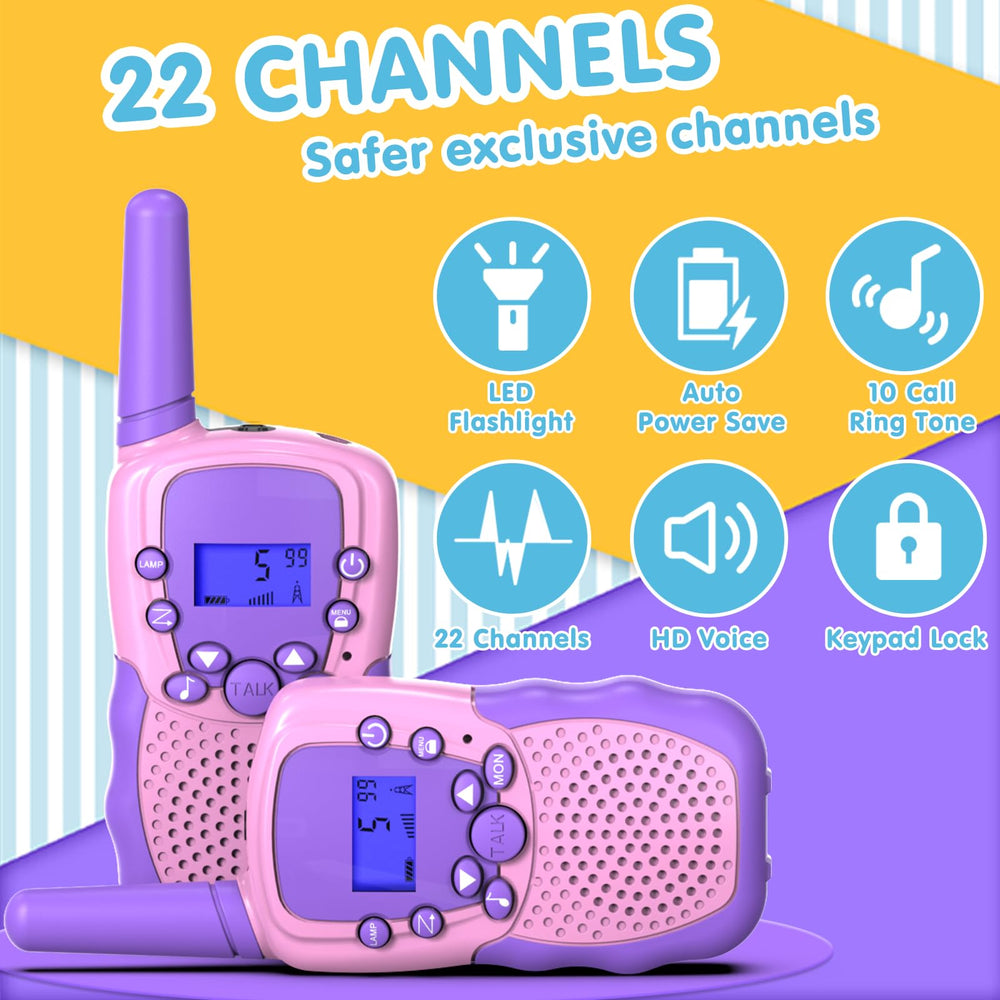Selieve walkie talkies for kids show three-mile range outdoors.