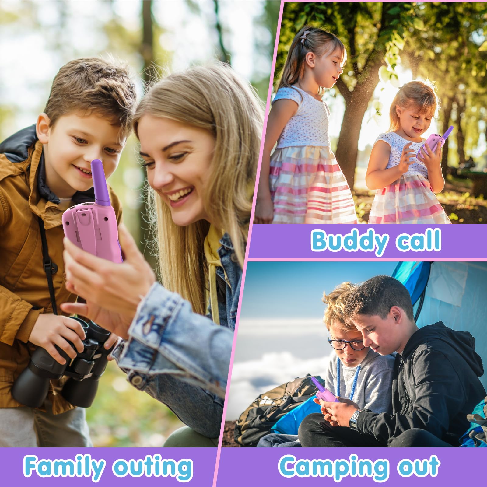 Selieve kids walkie talkies feel lightweight at 90g.