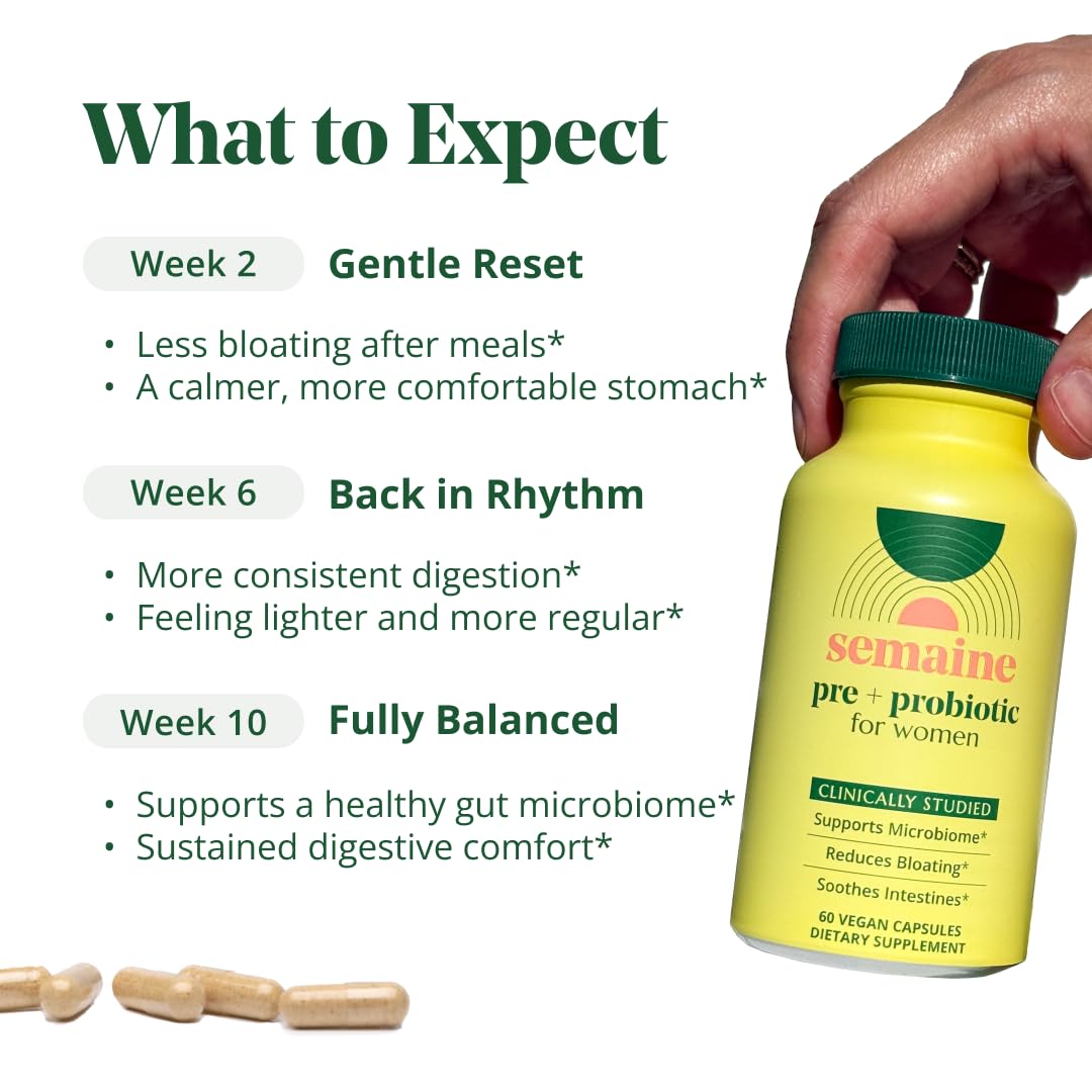 Semaine label emphasizing women’s wellness and targeted formula.