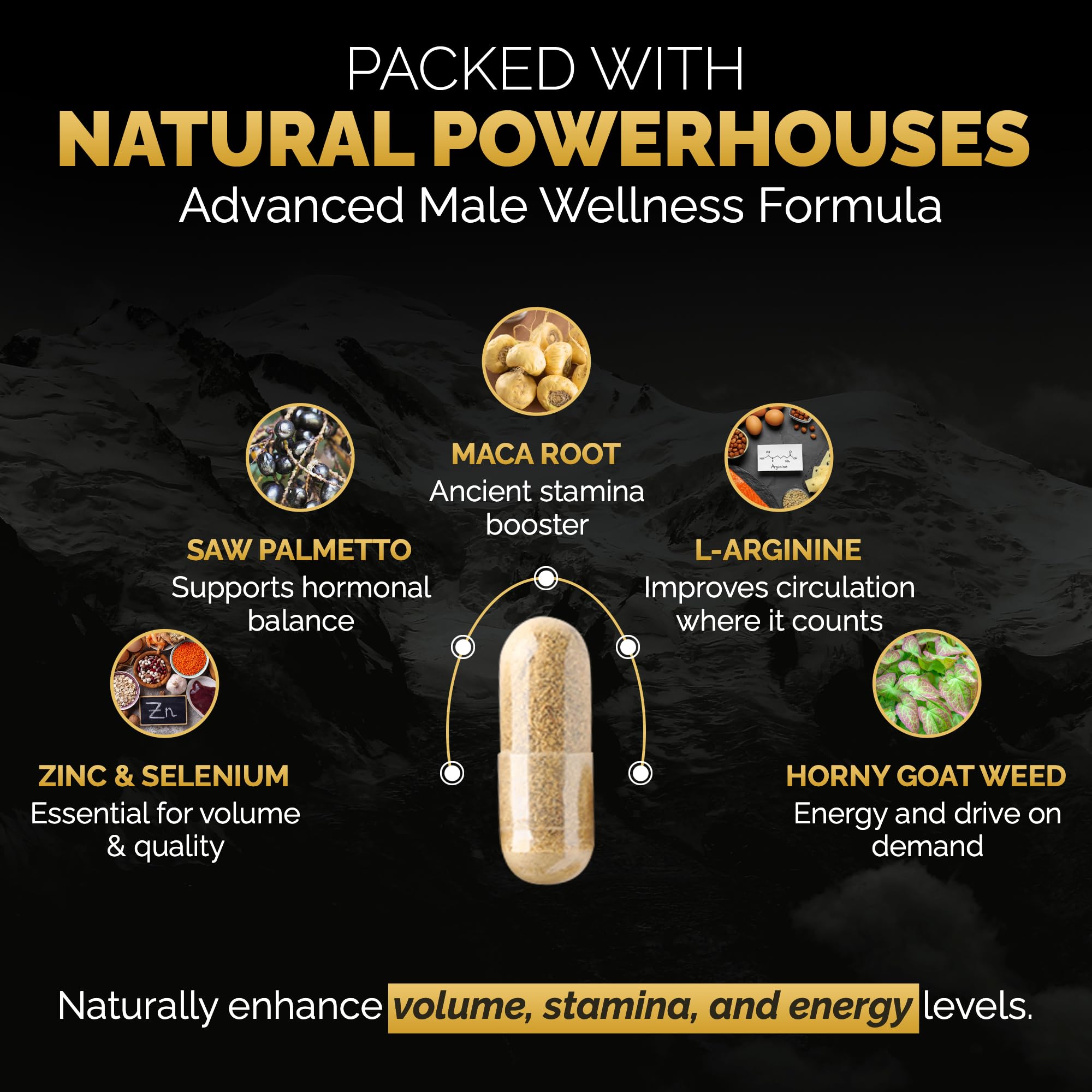SEMAPRO ingredients label highlighting vitamins, amino acids, and antioxidants.