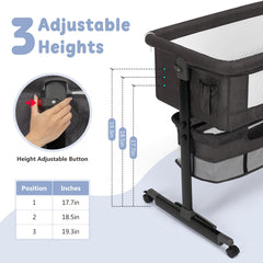 Semphis bedside-sleeper beside a bed for easy nighttime access.